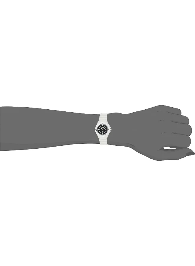 CASIO Women's Analog Display Watch With White Resin Strap - LRW-200H-1E