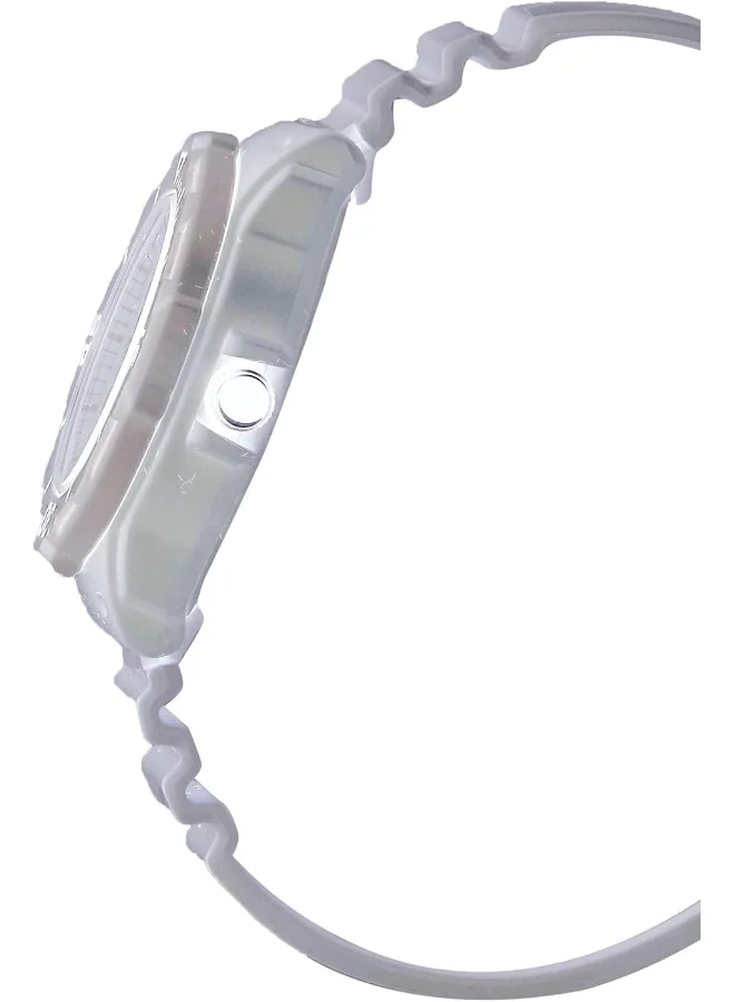 CASIO Women's Analog Display Watch With White Resin Strap - LRW-200H-1E