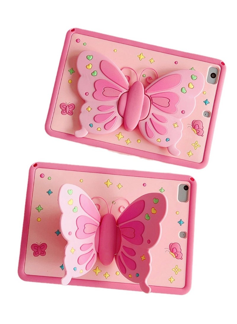 عام غطاء كرتوني لآيباد 10 الجيل العاشر 10.9 بوصة 2022 - غطاء سيليكون ناعم لطيف مع حامل خلفي [مقاوم للسقوط، مضاد للصدمات، غير زلق] مصمم للأطفال والمراهقين بنين وبنات. - Image 1