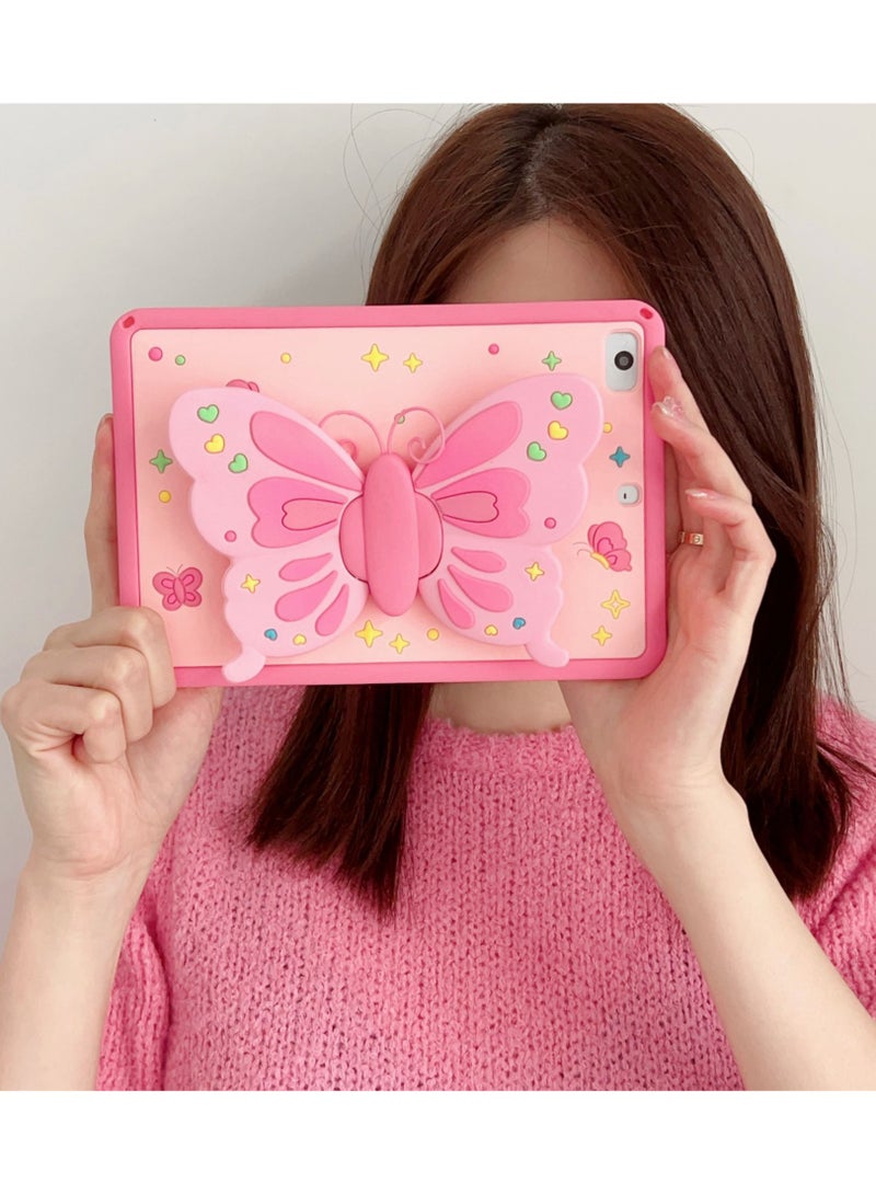 عام غطاء كرتوني لآيباد 10 الجيل العاشر 10.9 بوصة 2022 - غطاء سيليكون ناعم لطيف مع حامل خلفي [مقاوم للسقوط، مضاد للصدمات، غير زلق] مصمم للأطفال والمراهقين بنين وبنات. - Image 2