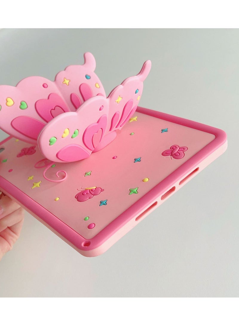 عام غطاء كرتوني لآيباد 10 الجيل العاشر 10.9 بوصة 2022 - غطاء سيليكون ناعم لطيف مع حامل خلفي [مقاوم للسقوط، مضاد للصدمات، غير زلق] مصمم للأطفال والمراهقين بنين وبنات. - Image 3