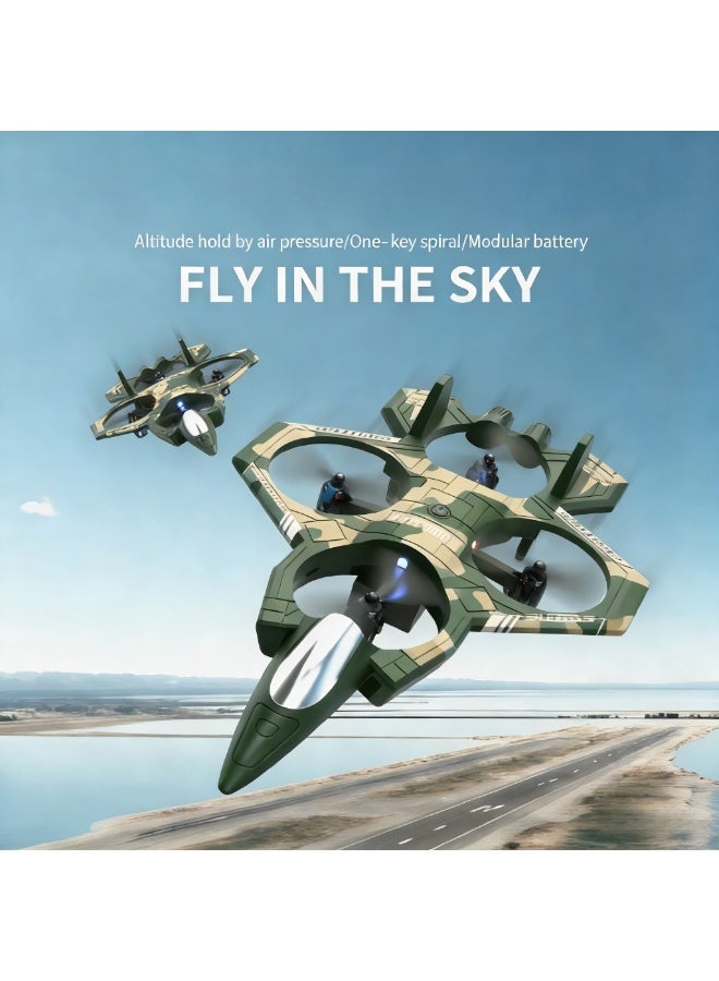 Closeli RC Drone,Remote Control Aircraft,RC Quadcopter, 2 Batteries,360° Flips,FPV Drone, Altitude Hold,  One-Key Takeoff/Landing, Cool LED Lights, Rechargeable, Long Flight Time, 3 Speed Modes, Circle Fly Mode, for Kids, Beginners, Boys and Girls, Toy Gift,RC Fighter Jet - Image 4