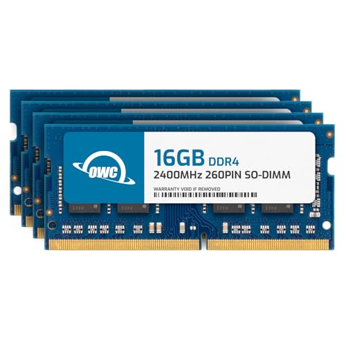 OWC 64GB (4 x 16GB) PC19200 DDR4 2400MHz CL17 260pin SO-DIMMs Memory Compatible with 27 iMac (Mid 2017), and Compatible PCs (OWC2400DDR4S64S) - Image 1