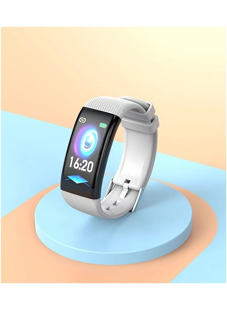 Smart Watch Pedometer Heart Rate Multi-function Sports Watch Bracelet Style Color Screen Waterproof White  - Image 4