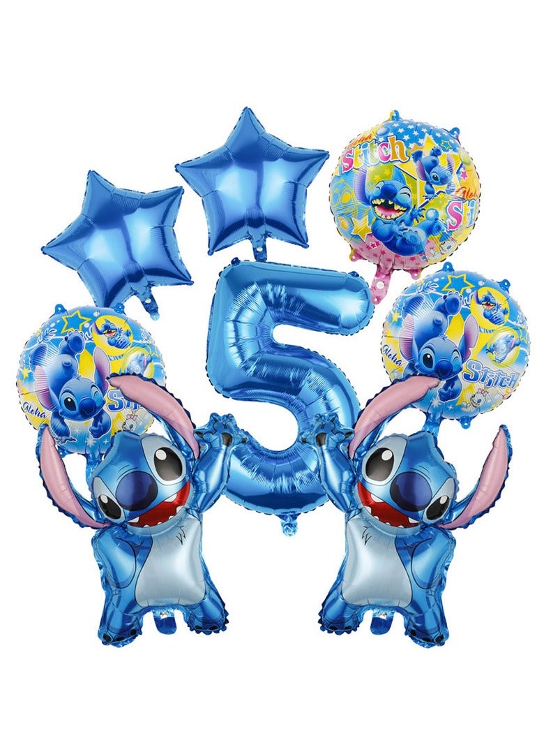Party Cartoon Shape Anime Star Baby Stitch Balloon Set Children's Toys Birthday Party Decoration Balloons - Image 1