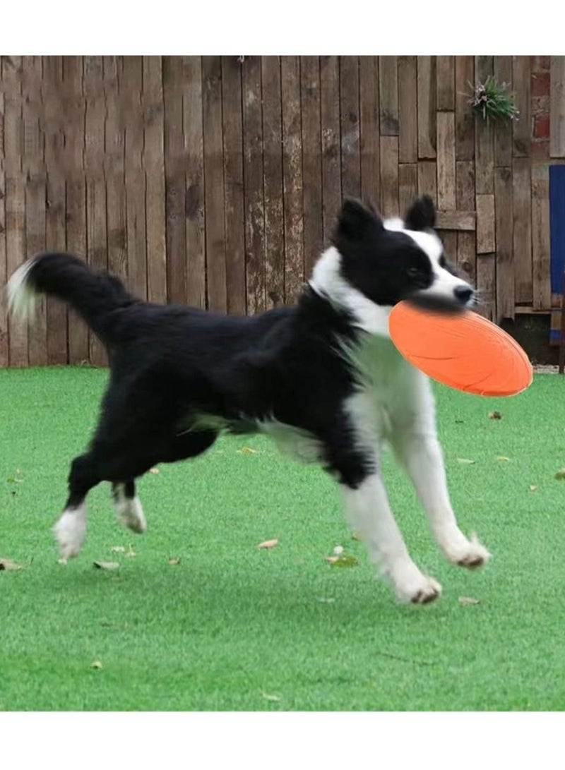 KASTWAVE Dog Flying Disc, 18CM Silicone Puppy Flyer Toy, Soft Dog Floating Saucer for Indestructible React Faster Training, Interactive Toys, Outdoor Sport Toys for Small Medium Dog Puppy(Orange） - Image 4
