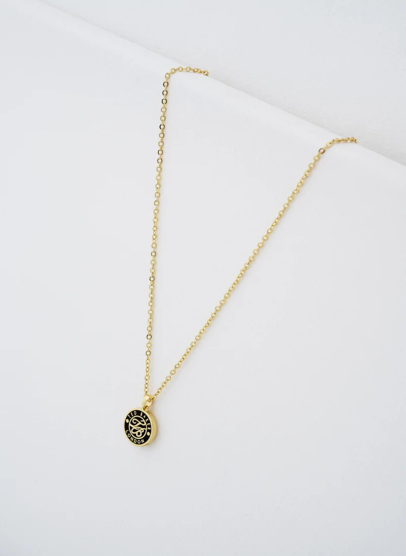 Ted Baker Chain Detail Drop  Long Necklace