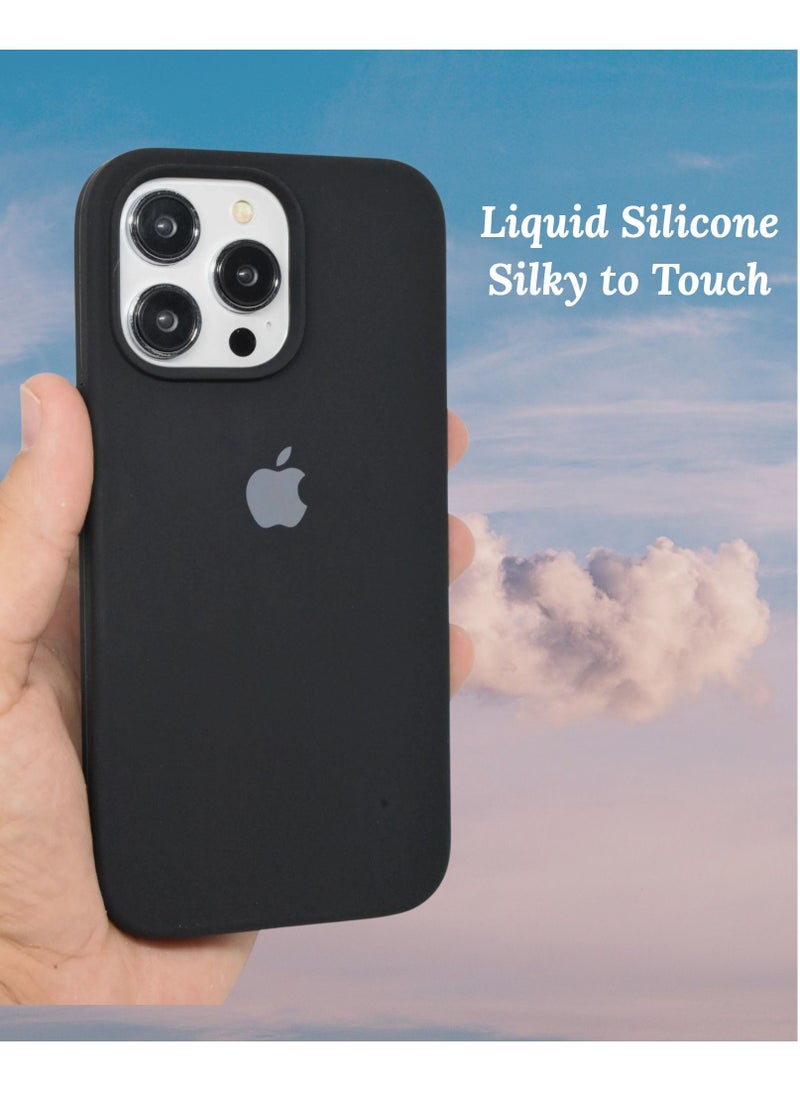 iPhone 15 Pro Case Liquid Gel Silicone Rubber Soft Silky Touch Anti Scratch Shockproof Protective Cover 6.1 Inch