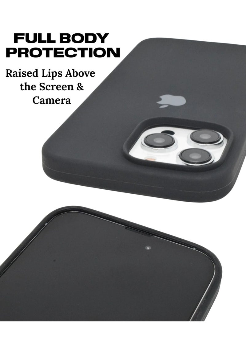 iPhone 15 Pro Case Liquid Gel Silicone Rubber Soft Silky Touch Anti Scratch Shockproof Protective Cover 6.1 Inch
