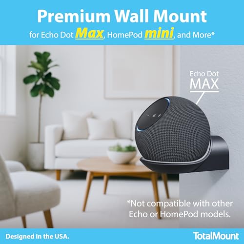 TotalMount – Premium Wall Mount for Echo Dot MAX, HomePod Mini, and More (Easy Installation, Soft Liner, and Secure Fit) - Image 2