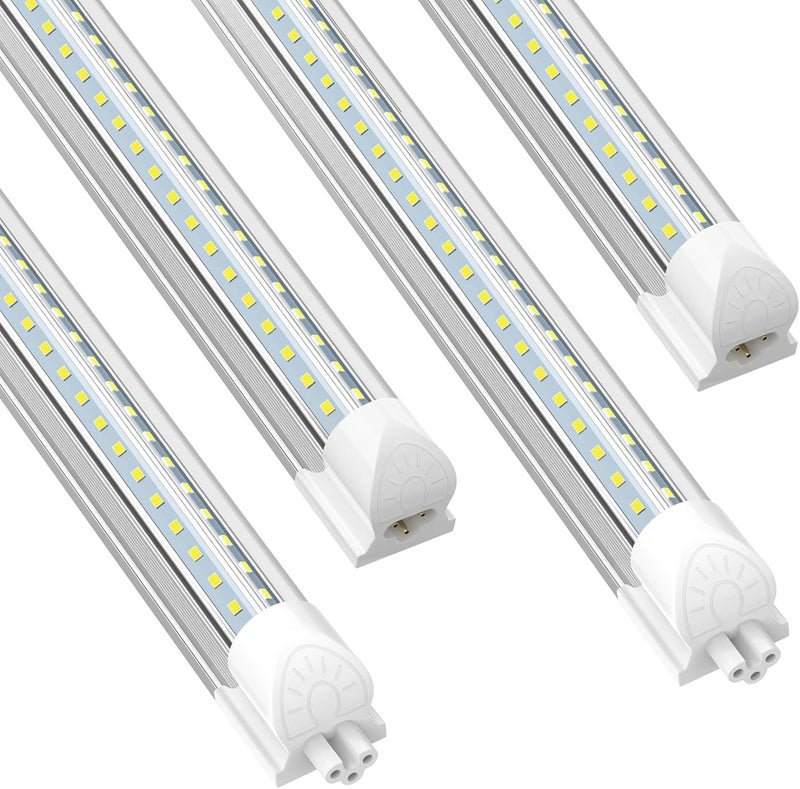 SHOPLED LED Shop Light 6FT, 60W 5000K Daylight White V-Shape LED Lights Fixture, 8000LM T8 Linkable Tube Lights for Workshop, Basement, Garage, Warehouse, ETL Listed, 4-Pack - Image 1