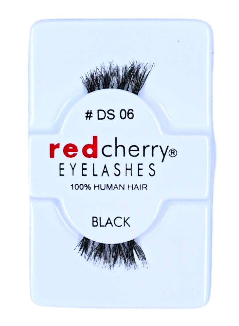 Red Cherry Eyelashes Human HAIR Black # DS 06