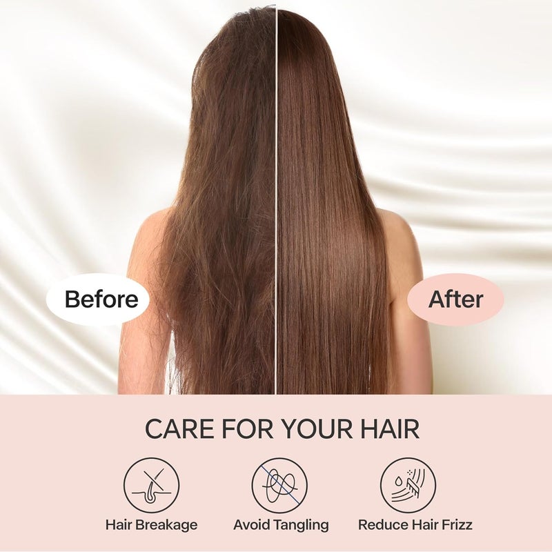 Nan Satin Pillowcase Set of 2, Ivory Silk Pillow Cases for Hair and Skin with Envelope Closure (20x26 inch) - Image 2