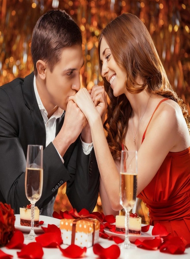 VKshop متجر VKshop، 1200 بتلة ورد أحمر داكن - بتلات زهور ورد صناعية لعيد الحب، وتزيين حفلات الزفاف، وطلب الزواج الرومانسي، والذكرى السنوية، والحفلات، وتزيين الممرات، وفتيات الزهور - Image 3