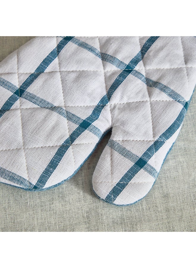 Home Box Home Box Harley Cotton Azure Oven Mitten 33 x 17 cm  - Image 3