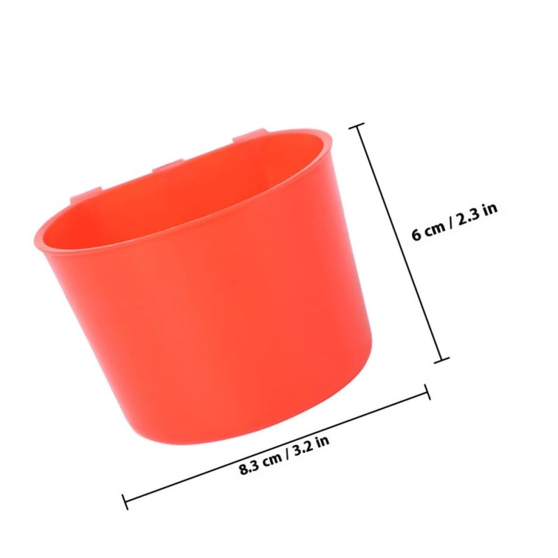 8pcs Bird Cage Feeder Bowls Small Bird Food Holder Parrot Food Organizer with Water Bowls 8.3x8.3x6cm for Pigeon Quail Dove Rabbit Cage Accessories - Image 3