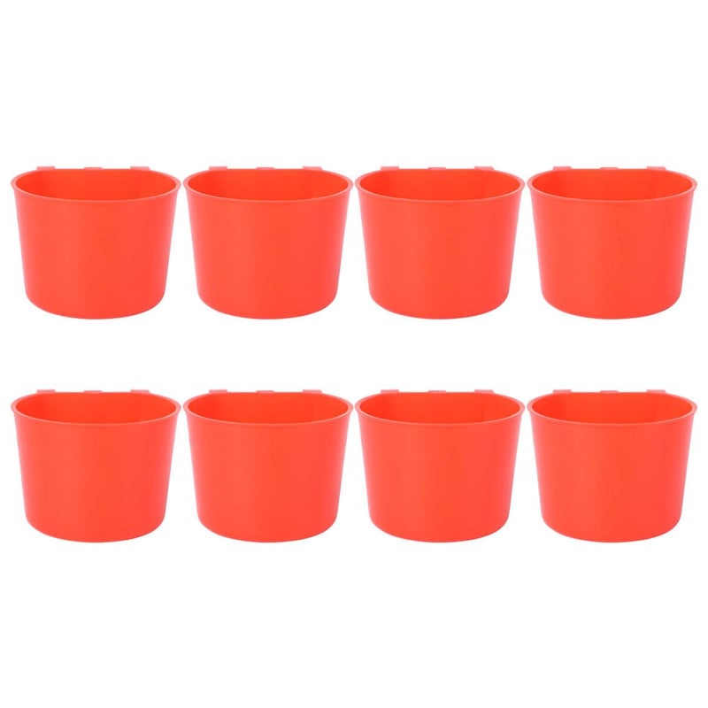 8pcs Bird Cage Feeder Bowls Small Bird Food Holder Parrot Food Organizer with Water Bowls 8.3x8.3x6cm for Pigeon Quail Dove Rabbit Cage Accessories - Image 2