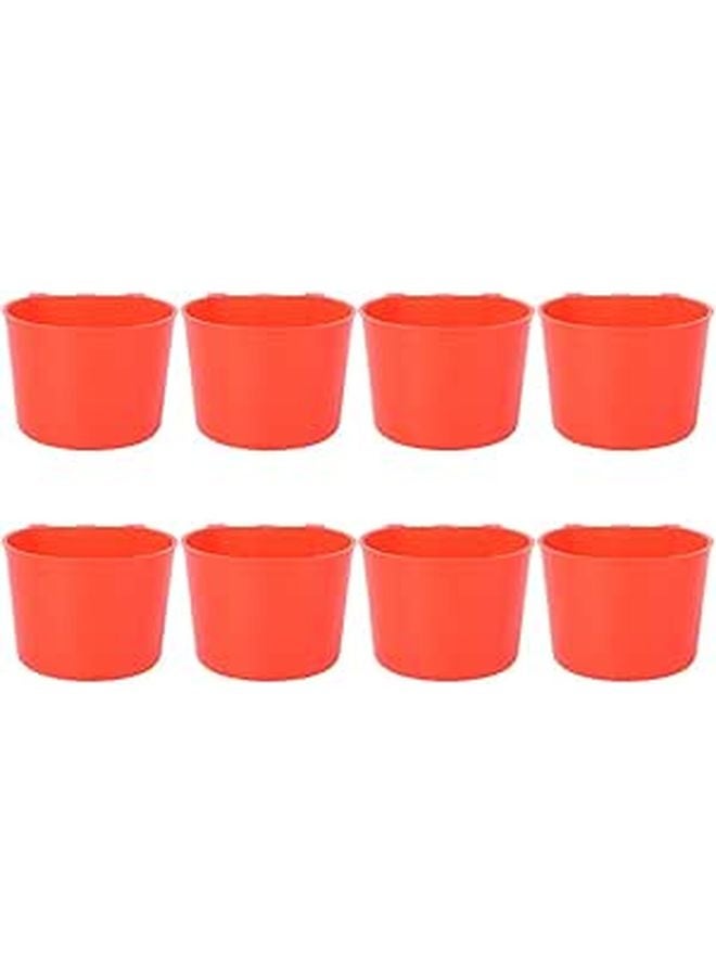 8pcs Bird Cage Feeder Bowls Small Bird Food Holder Parrot Food Organizer with Water Bowls 8.3x8.3x6cm for Pigeon Quail Dove Rabbit Cage Accessories - Image 1