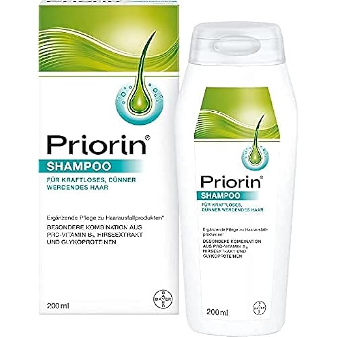 Priorin شامبو شامبو للشعر لتقوية الشعر رعاية إضافية للشعر الضعيف والرقيق خالي من البارابين والأصباغ 1 × 200 مل - Image 1