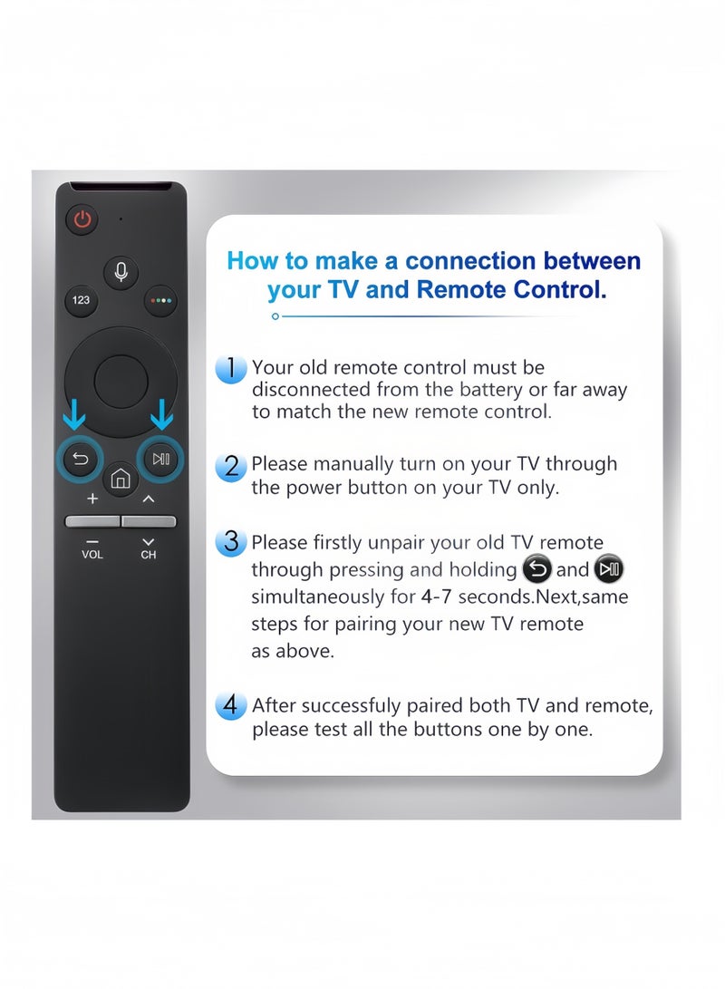 Voice Replacement for Samsung-Smart-TV-Remote, New Upgraded BN59-01266A for Samsung Remote Control, with Voice Function for All Samsung TVs - Image 4