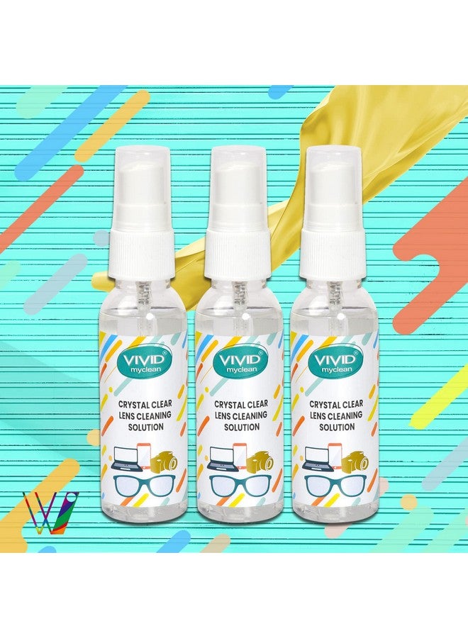 فيفيد محلول تنظيف العدسات من VividVision® myclean لا يحتوي على أي منظف أو رغوة - للنظارات الشمسية والنظارات الطبية والهواتف المحمولة وأجهزة الكمبيوتر المحمولة والتلفزيون والكاميرات (عبوة من 3 قطع سعة 50 مل)  - Image 2