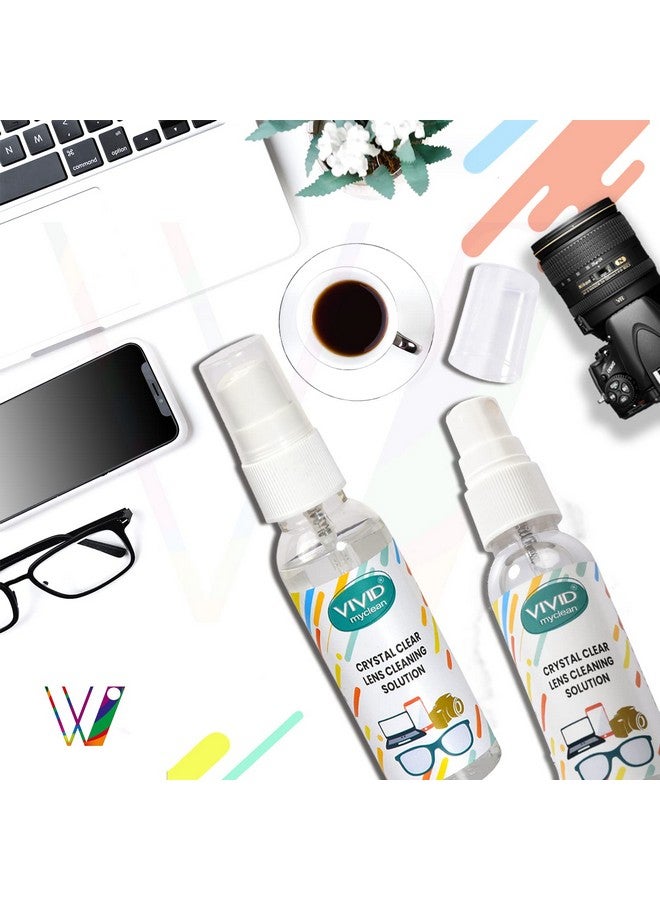فيفيد محلول تنظيف العدسات من VividVision® myclean لا يحتوي على أي منظف أو رغوة - للنظارات الشمسية والنظارات الطبية والهواتف المحمولة وأجهزة الكمبيوتر المحمولة والتلفزيون والكاميرات (عبوة من 3 قطع سعة 50 مل)  - Image 5