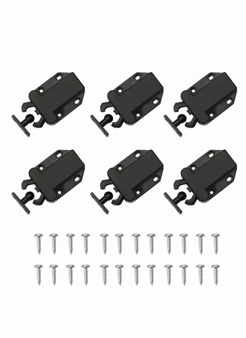 SYOSI - Touch Release Catch Latch, Black Push To Open Catch Lock With Automatic Pop-up Function Cabinet Lock, ABS Push Latch For Cupboard And Drawer - Image 1