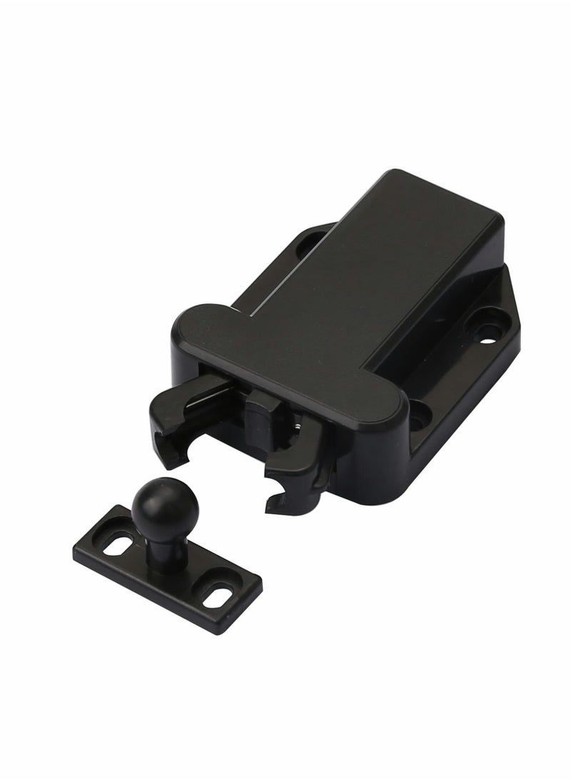SYOSI - Touch Release Catch Latch, Black Push To Open Catch Lock With Automatic Pop-up Function Cabinet Lock, ABS Push Latch For Cupboard And Drawer - Image 1