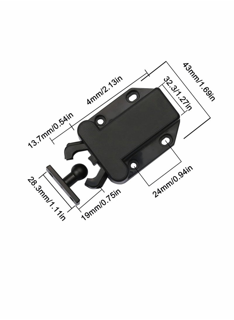 SYOSI - Touch Release Catch Latch, Black Push To Open Catch Lock With Automatic Pop-up Function Cabinet Lock, ABS Push Latch For Cupboard And Drawer - Image 1