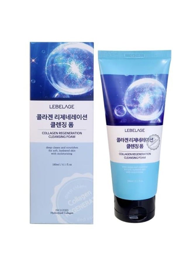 LEBELAGE Collagen Regeneration Deep Cleansing Hydrating Foam Face Wash 180ml