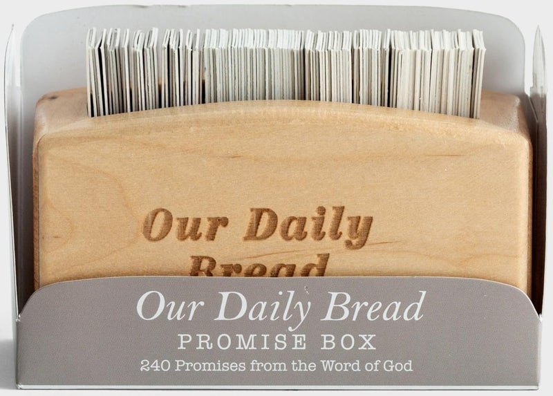 DaySpring - Our Daily Bread Wood Promise Box - 240 Promises from The Word of God - Sharable Scripture Cards (J4531),Brown - Image 3