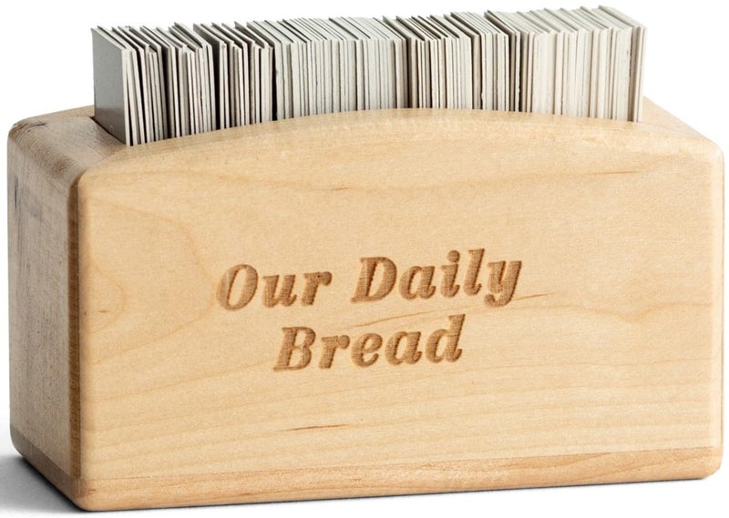 DaySpring - Our Daily Bread Wood Promise Box - 240 Promises from The Word of God - Sharable Scripture Cards (J4531),Brown - Image 2
