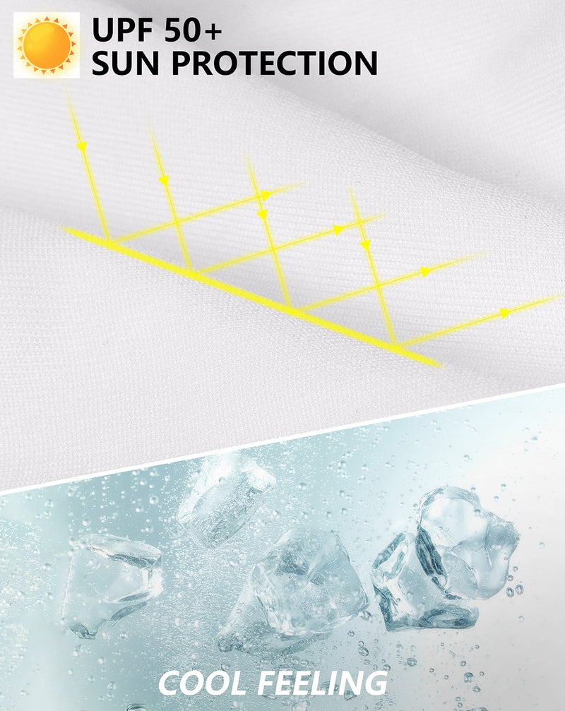 Soothfeel Women's Long Sleeve UV Sun Protection Rash Guard Shirts UPF 50+ Swim Shirt Swimsuits Top for Women with Zip Pockets White - Image 5