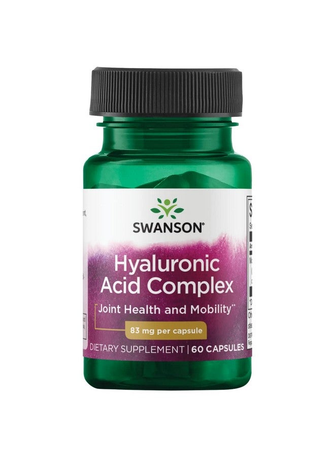 SWANSON High Potency Hyaljoint Hyaluronic Acid Complex 83 Milligrams 60 Capsules - Image 2