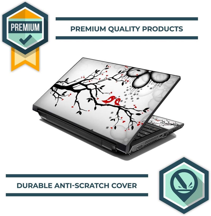 LSS Laptop 15 15.6 Skin Cover with Colorful Dinosaurs Pattern for HP Dell Lenovo Apple Asus Acer Compaq - Fits 13.3" 14" 15.6" 16" (2 Wrist Pads Free) - Image 5