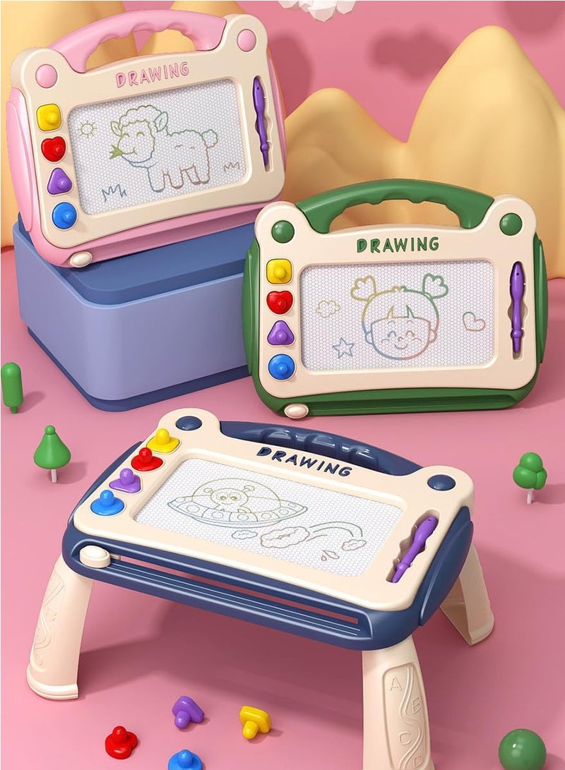 ECVV مجموعة لوح الرسم المغناطيسي السحري ECVV - سهل المسح وإعادة الاستخدام، يشجع على الإبداع والتعلم، لعبة تعليمية مثالية للأطفال (أخضر فاتح) - Image 4