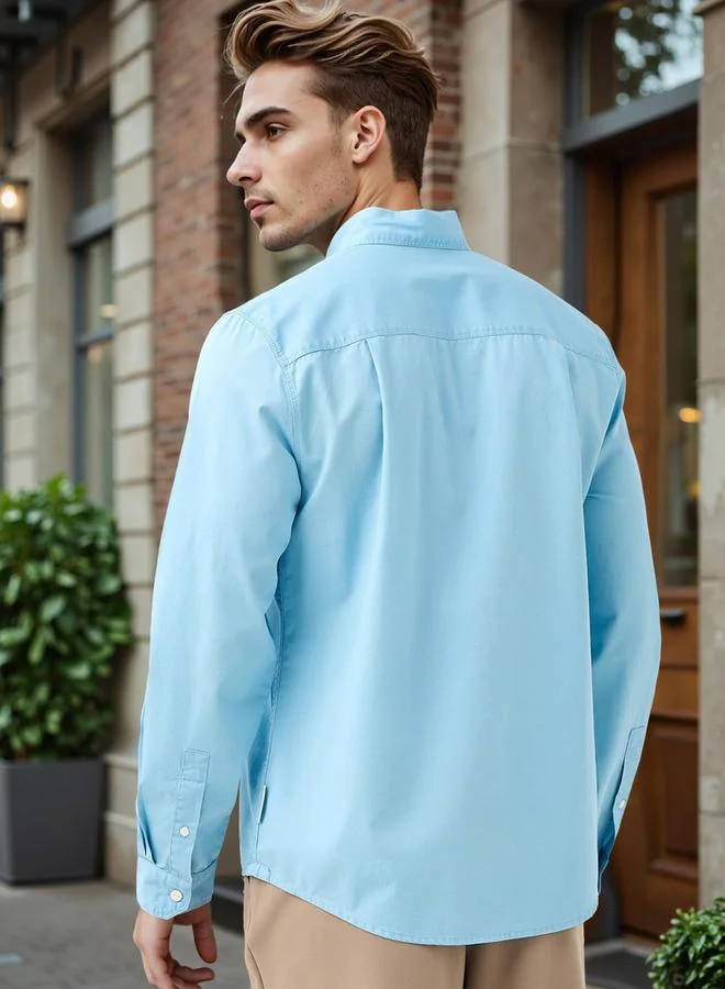 Lee Cooper Lee Cooper Regular Fit Collared Shirt with Chest Pocket