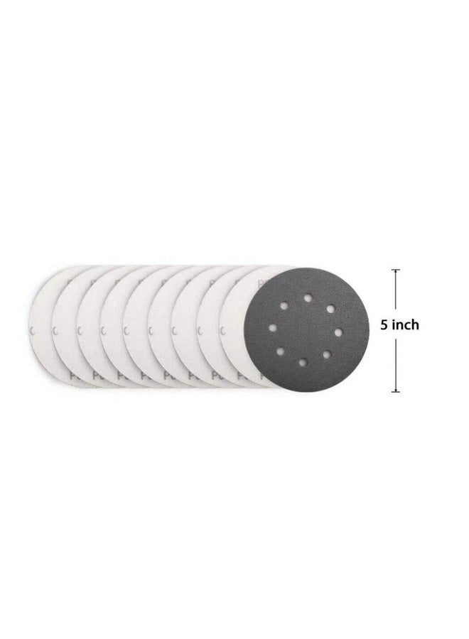 60Pcs 5 Inch 8 Holes Sanding Discs, Hook Loop Silicon Carbide Sandpaper Mixed Grit 400-2000 Wet Dry Polishing Pad for Wood Car Grinding - Image 1