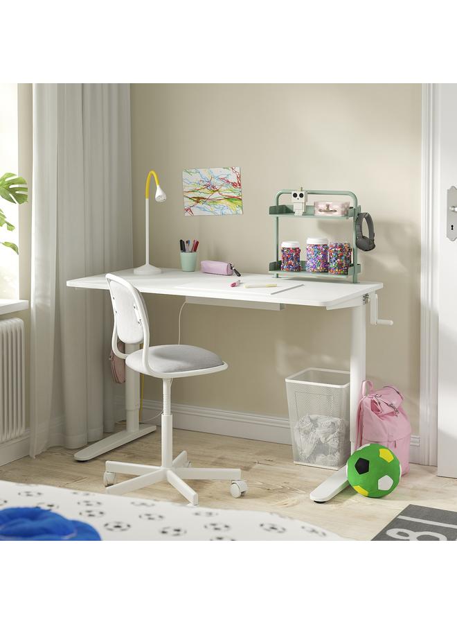 erorex Desk top shelf, light grey-green, 40x37 cm - Image 3