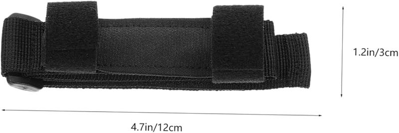 حامل أدوات مائدة قابل للتكيف مع حزام معصم مع فتحة ملعقة ودعم قبضة للمسنين وذوي الإعاقة من النايلون الأسود - Image 2