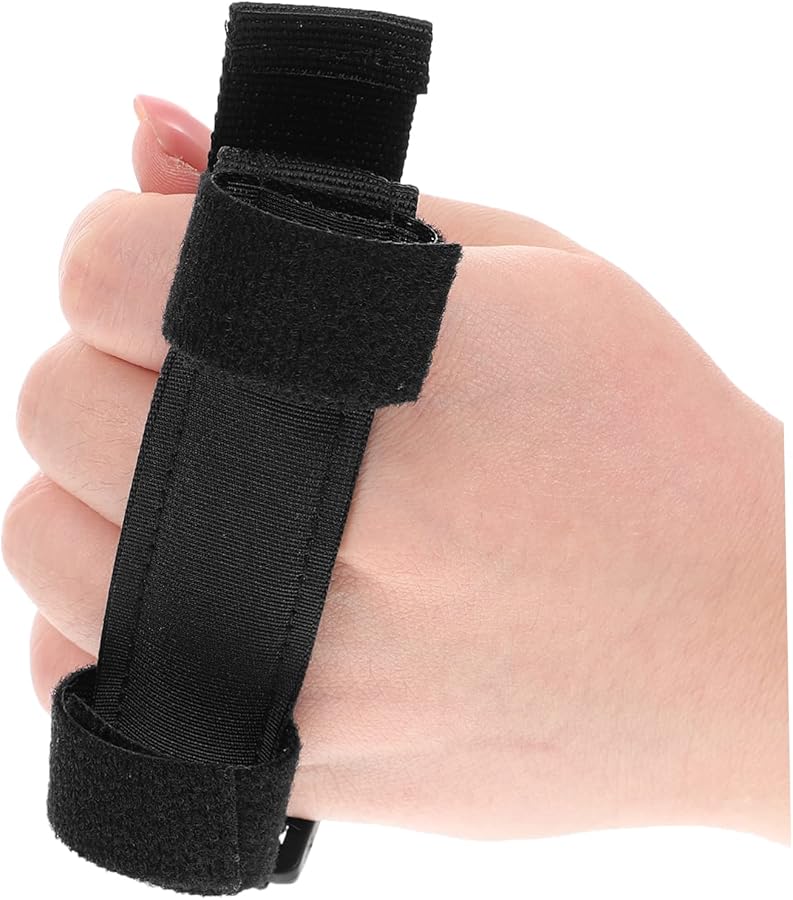 حامل أدوات مائدة قابل للتكيف مع حزام معصم مع فتحة ملعقة ودعم قبضة للمسنين وذوي الإعاقة من النايلون الأسود - Image 3