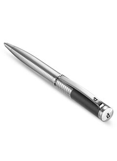 POLICE Meiryo Black Silver Stainless Steel Textured Pen with Silver Trims and Blue Ink  - Image 2