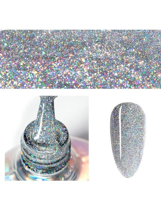 V VENALISA - Venalisa Holographic Gel Nail Polishrainbow Glitter Effect Sparkling Colors Glossy Soak Off Nail Gel Collection Lamp Required For Nail Art Design - Image 1