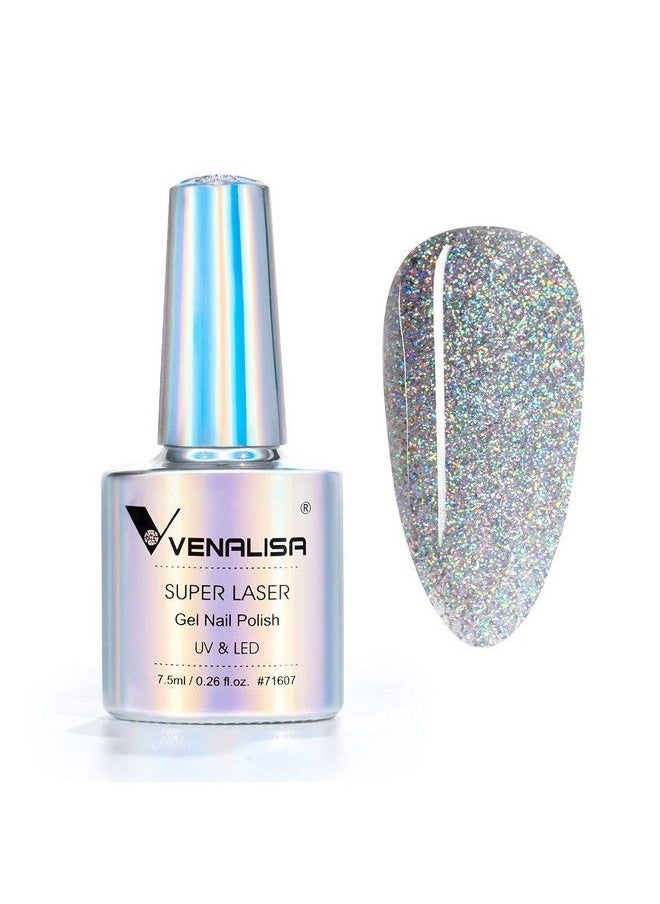 V VENALISA - Venalisa Holographic Gel Nail Polishrainbow Glitter Effect Sparkling Colors Glossy Soak Off Nail Gel Collection Lamp Required For Nail Art Design - Image 1