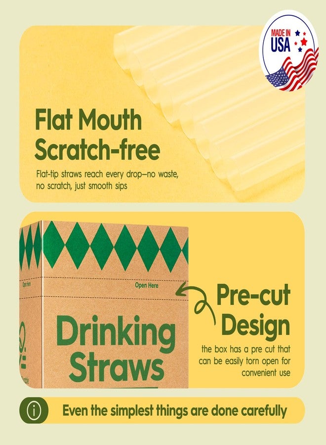 Delxo 500 Count Individually Wrapped Clear Plastic Straws - 7.75 Inch Long, 0.23 Inch Diameter - Disposable Drinking Straws for Party, Every Occasion - Made in USA - Image 5