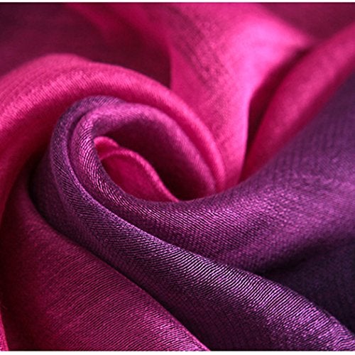 SNUG STAR Cotton Silk Scarf Elegant Soft Wraps Color Shade Scarves for Women (Rose red) - Image 4