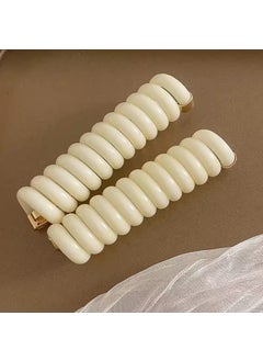 New Japanese Braided Hair Ties, High Elasticity, Durable Ponies, No-Damage Hair Accessory Creamy-white (single)