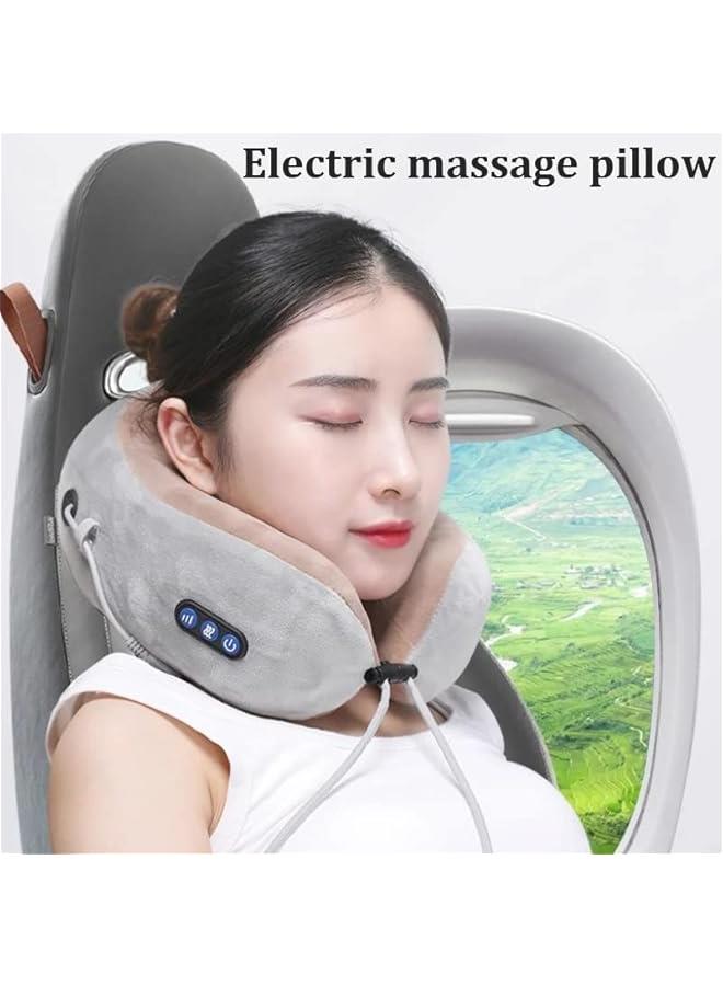 BWSJ Neck Massage Pillow Electric UShaped Cervical Massage Pillow with USB Charging ligent Memory Foam Pillow for Traveling Work Home Office Airplane - Image 3