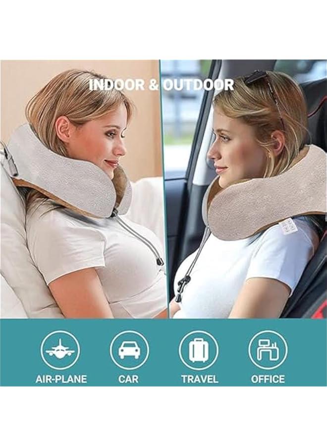 BWSJ Neck Massage Pillow Electric UShaped Cervical Massage Pillow with USB Charging ligent Memory Foam Pillow for Traveling Work Home Office Airplane - Image 5