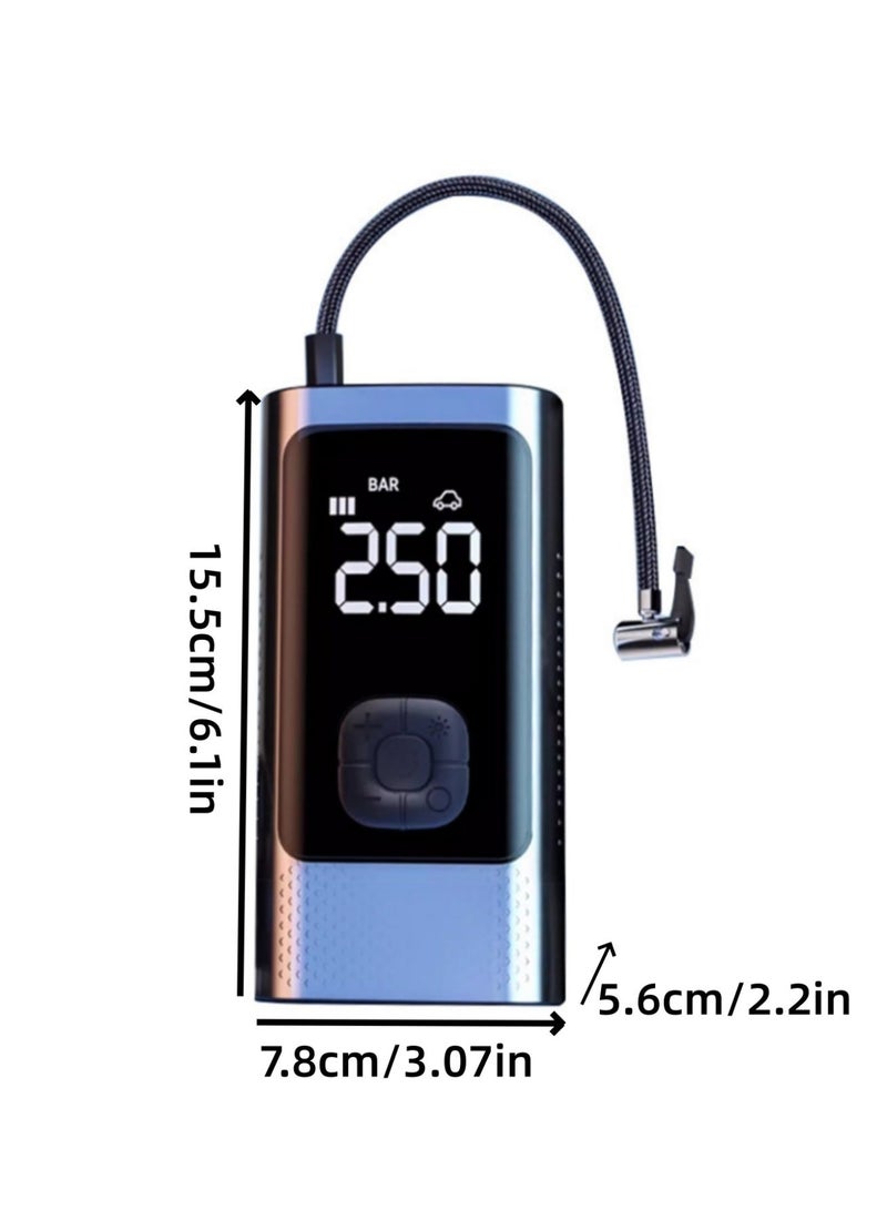 BS Wireless digital car tire inflator(4 nozzles) , portable air compressor, 150PSI, automatically stops when fully charged, with LED indicator, fast portable air pump, suitable for cars, bicycles, motorcycles, balls, air mattresses, etc. - Image 3